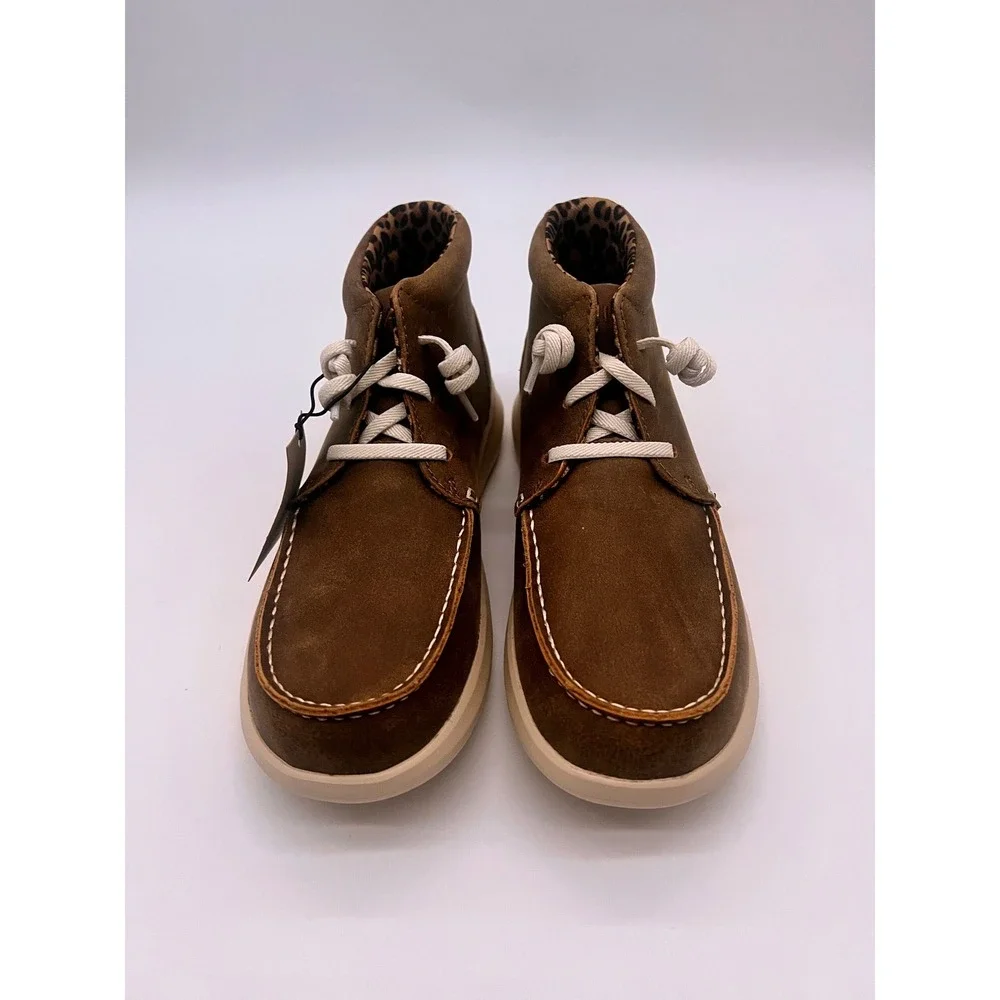 Ariat Hilo High Top Brown Bomber Leopard Print Shoes 10061169 Women 8 NEW