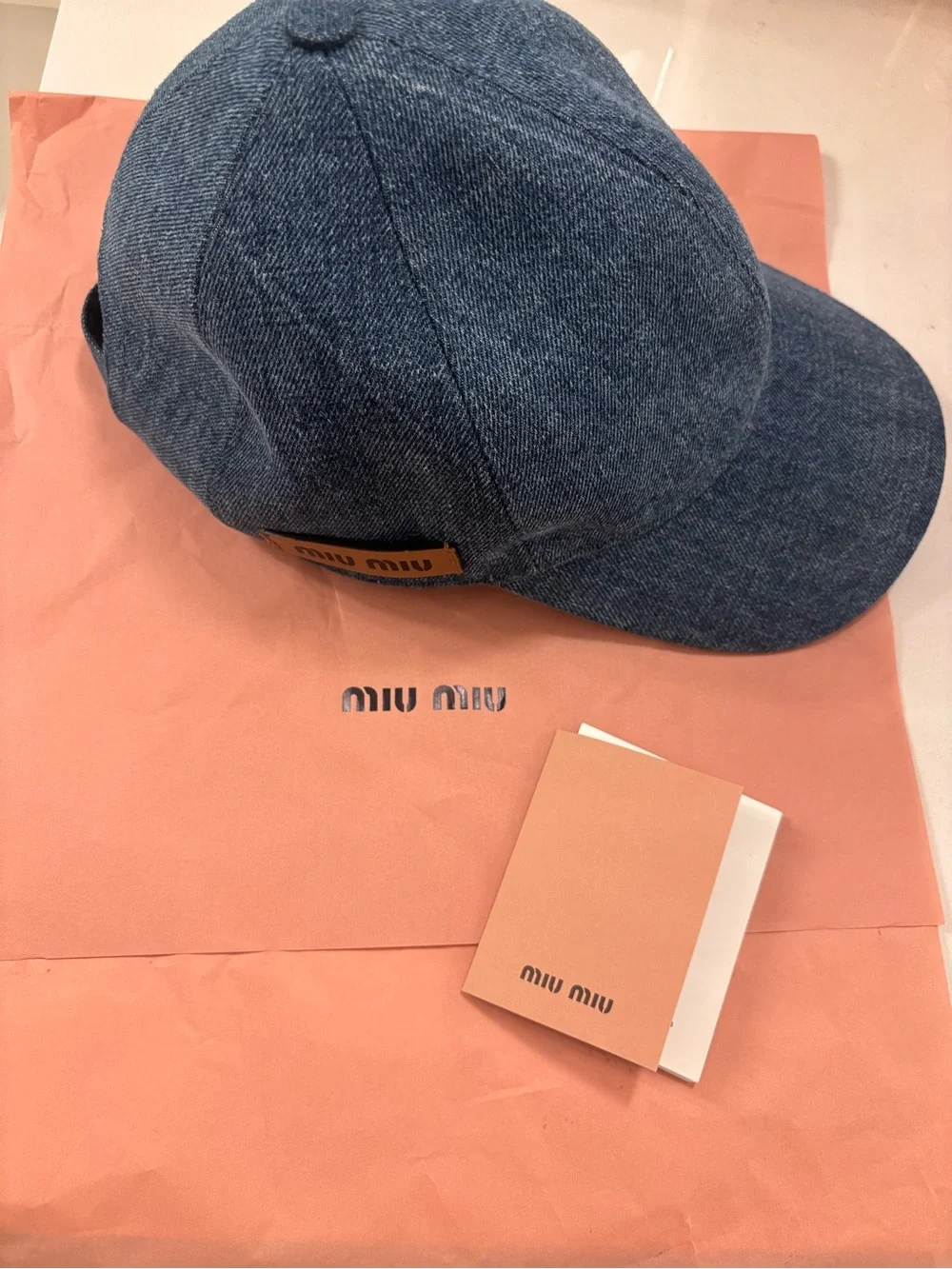 Miu Miu denim baseball
