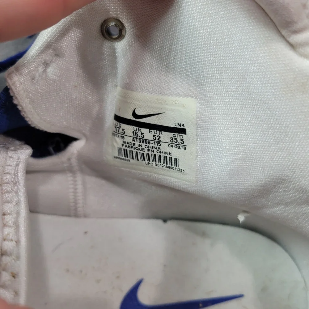 Nike‎ Hyperdunk 2018 Zoom Men's Basketball Shoes White Blue SZ 11.5