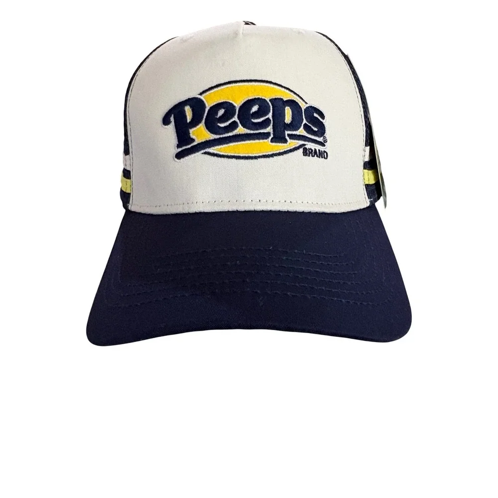 Tipsy‎ Elves PEEPS Brand Trucker Hat Navy White Mesh Snapback Cap
