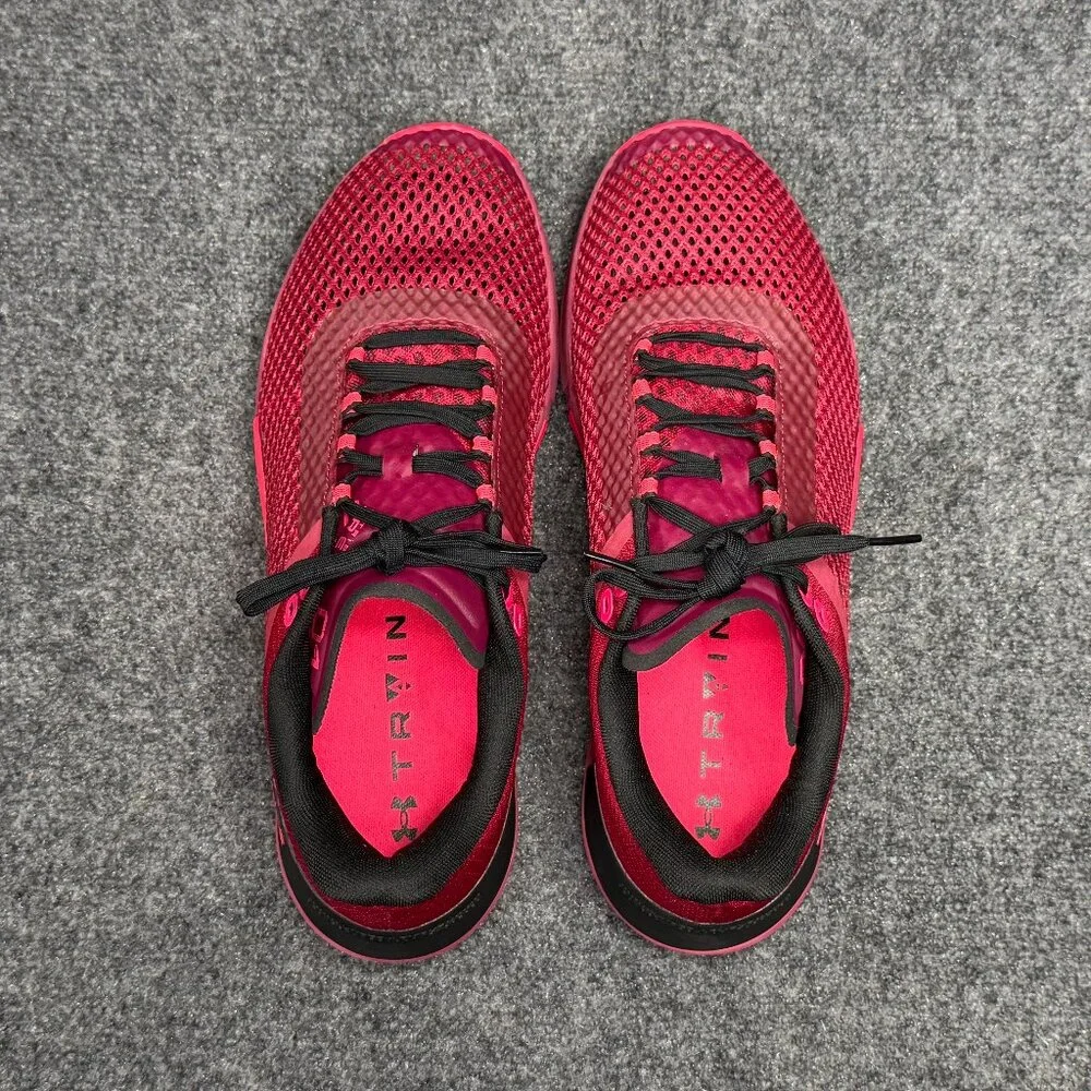 Under Armour TriBase Reign 4 Training Shoes Men's 13 Black Rose Athletic Running