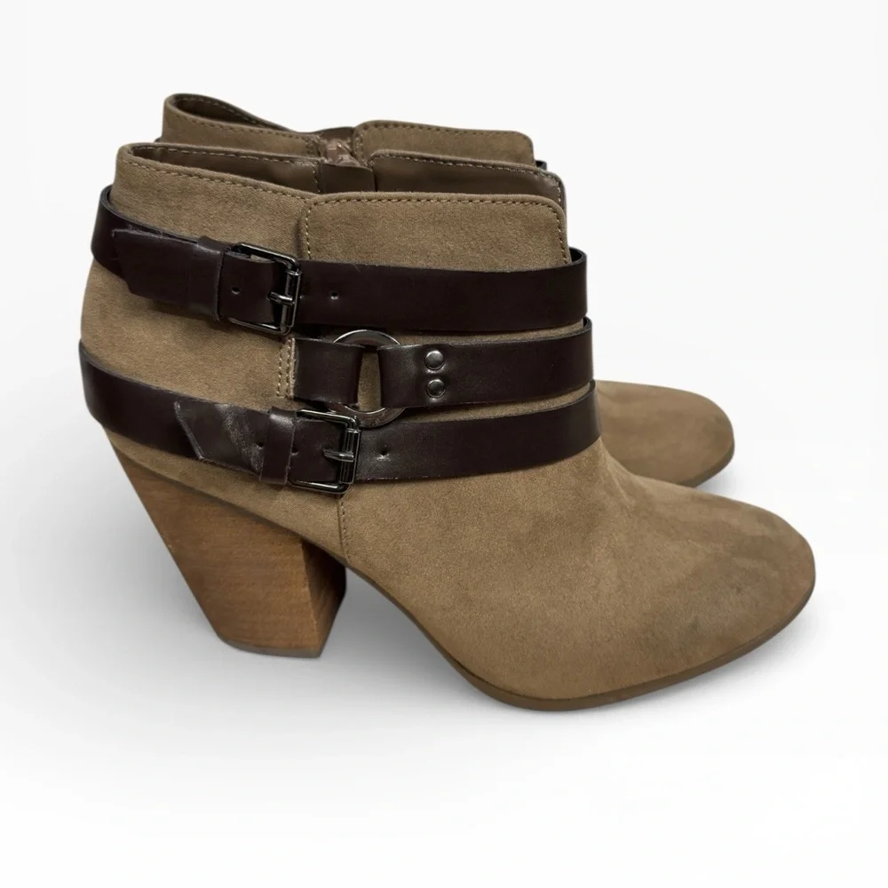 Carlos by Carlos Santana Hollie Ankle Boots Faux Suede  Western US 9.5 UK 7.5