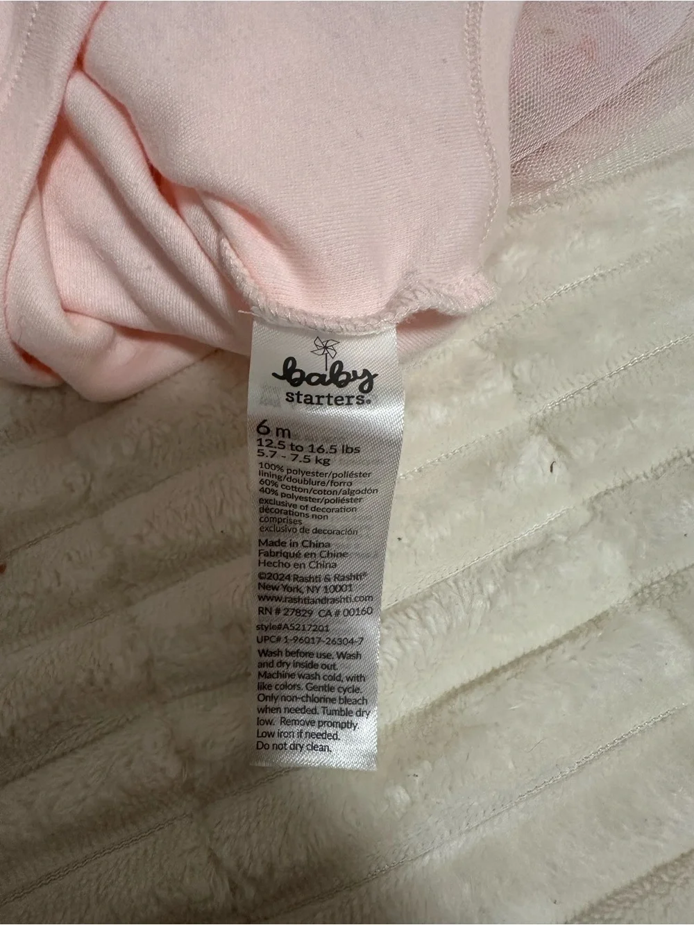Baby Starters Pink Floral Infant Dress