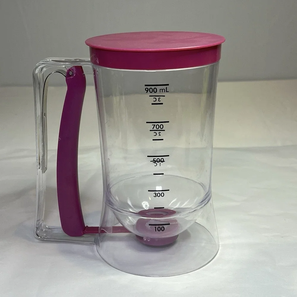 900ml 4 Cup Batter Dispenser DIY Muffin Cupcake Pancake Kitchen Measuring Baking