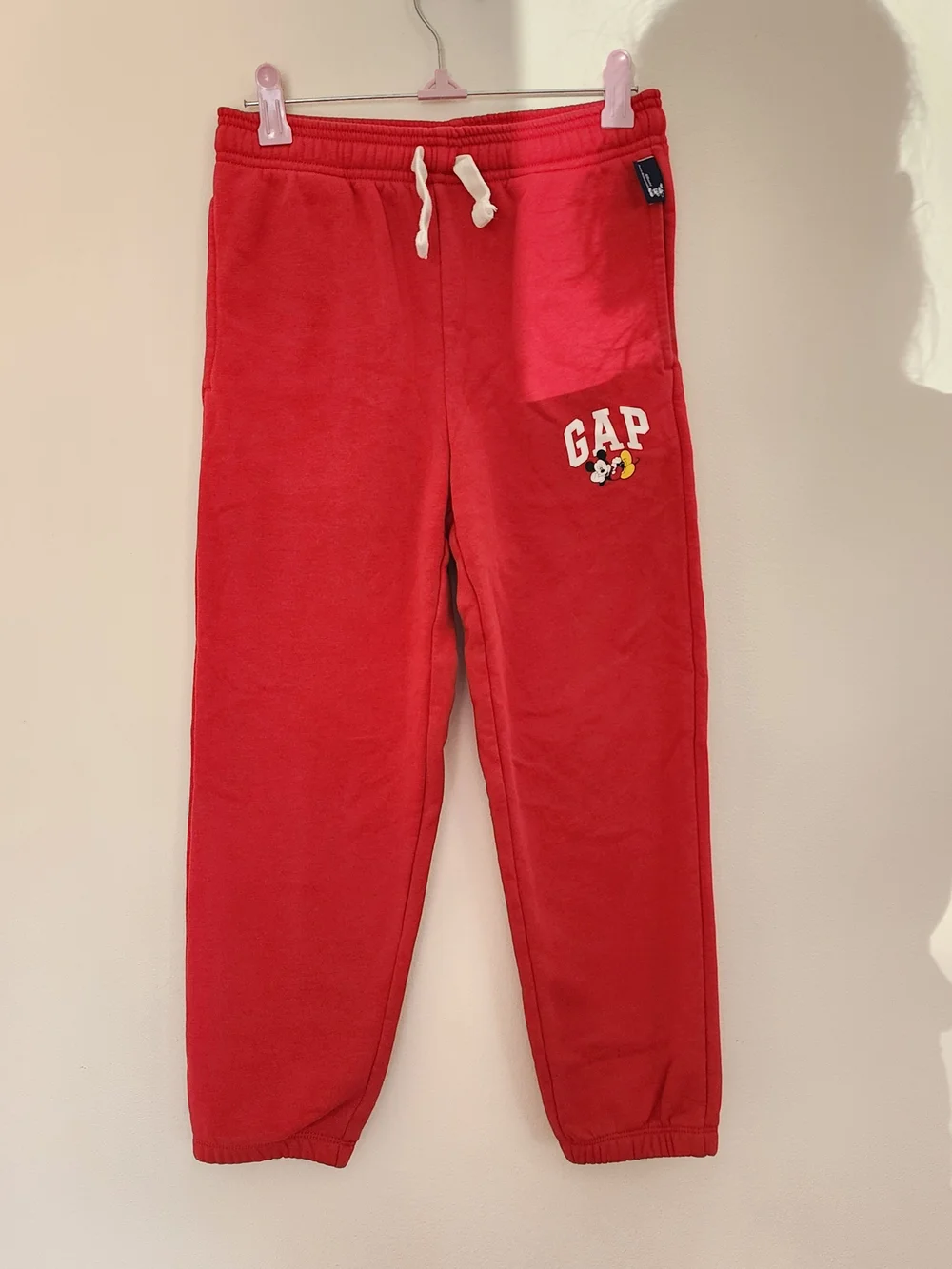 Gap Kids x Disney Mickey Mouse Medium Red Sweatpants Elastic Waistband Comfy