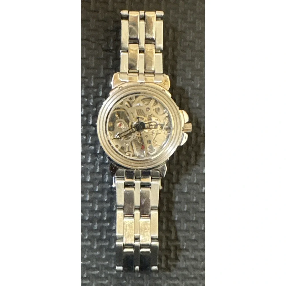 Skeleton Automatic Fully Hollow Mechanical Women Watch | Stainless Steel
