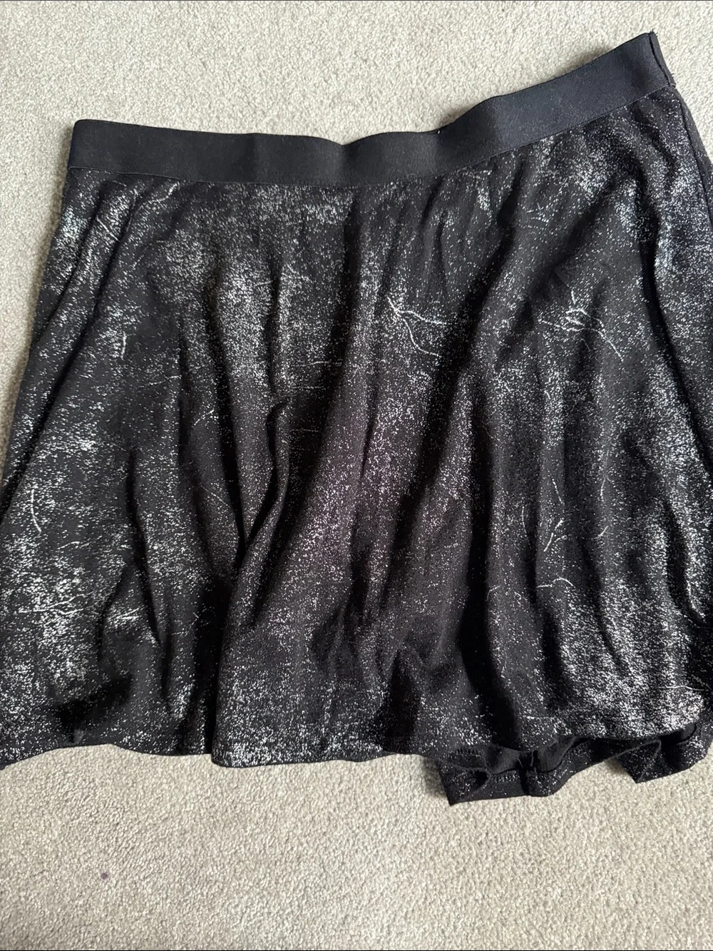 Justice Black Glitter Skort