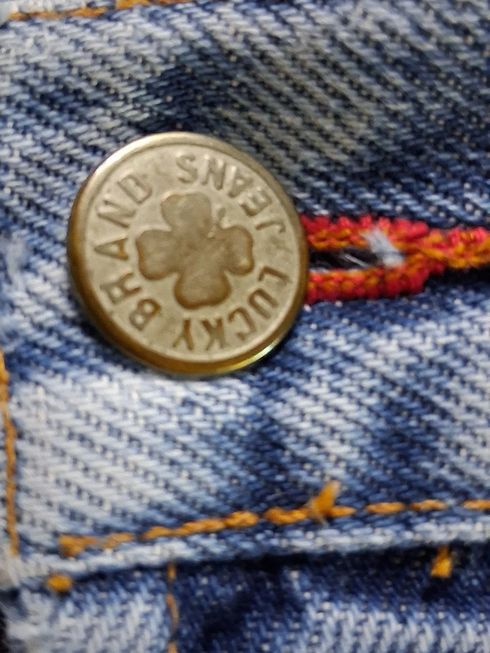 VTG Lucky Brand 74 Boot Leg Jeans 34x34 USA Made Distressed Thrashed