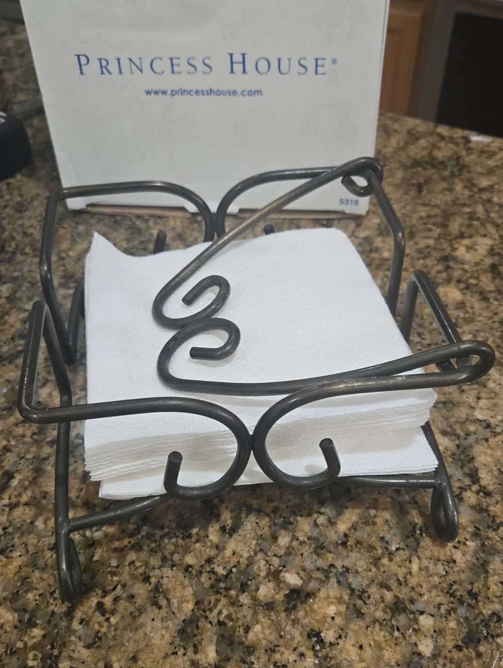 Princess House Steel Bronze Finish Fantasia Napkin Holder