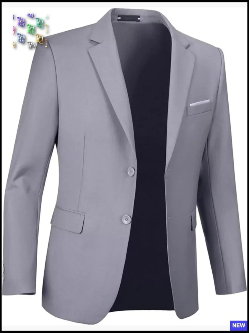 Slim Fit Sport Coat Classic Two Button Blazer for Wedding Prom Business
