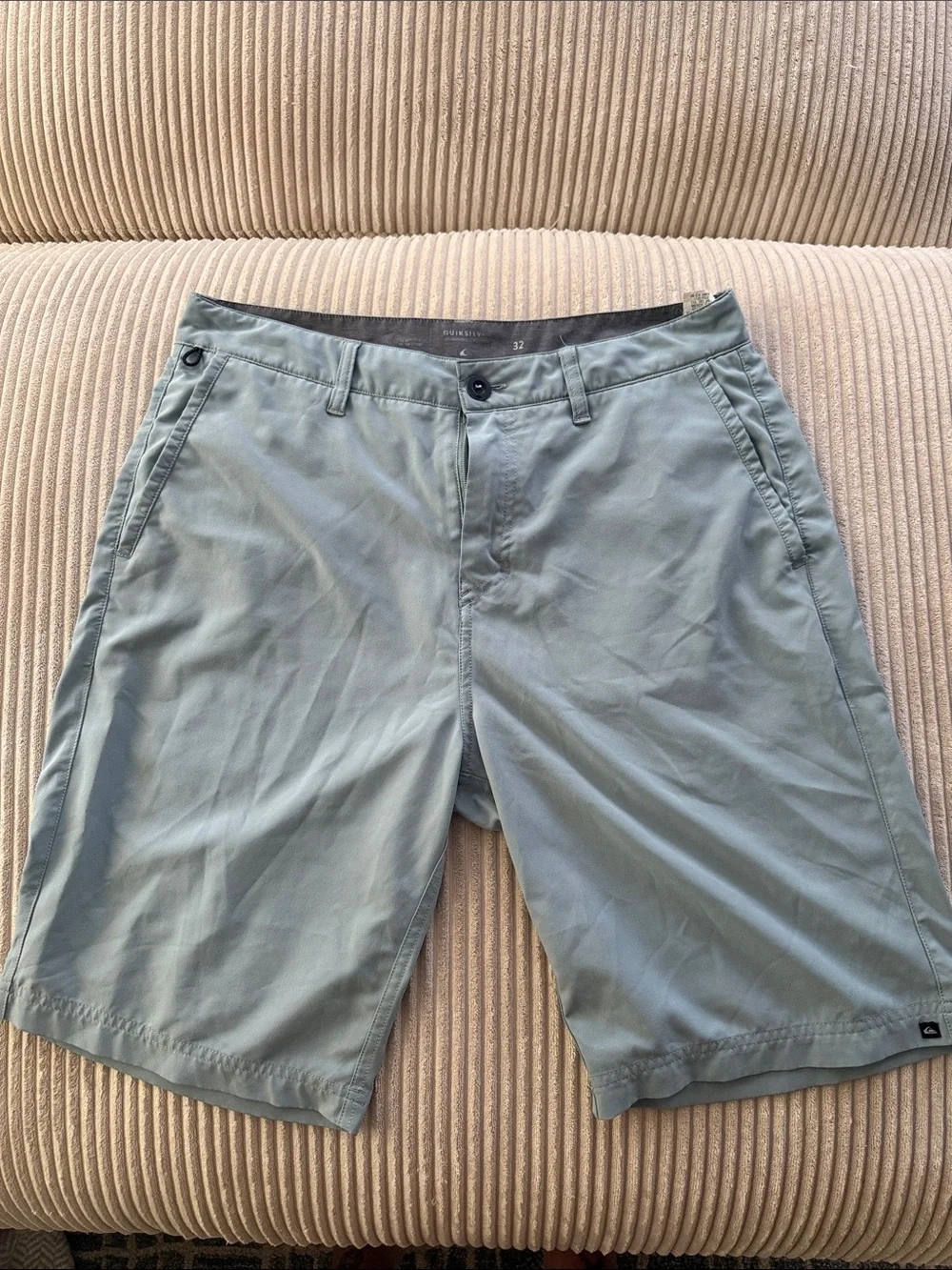 Quiksilver Men's Sage Green Flat Front Shorts