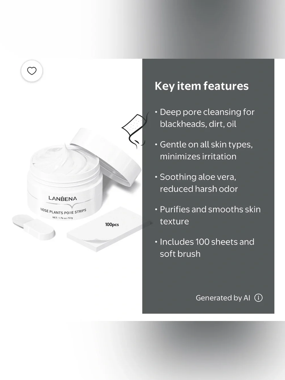 Lanbena pore treatment