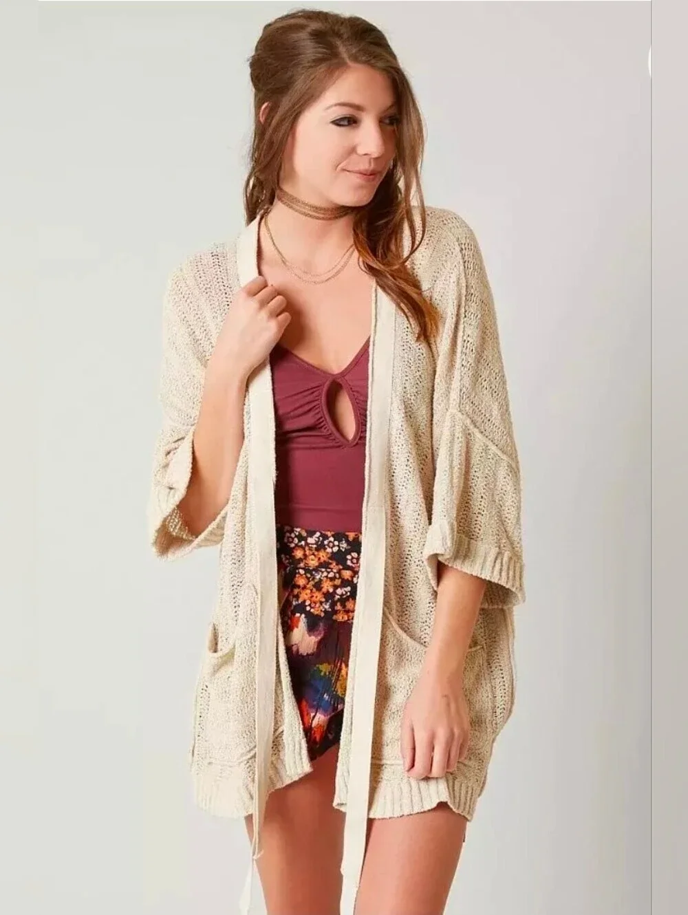 Free People lightweight beige