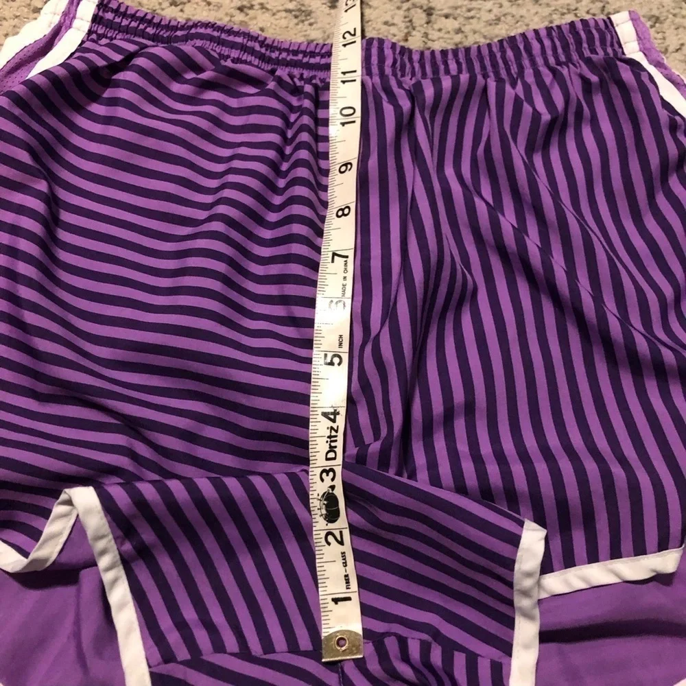 Nike Dri-Fit Purple Striped Athletic Shorts Size Medium