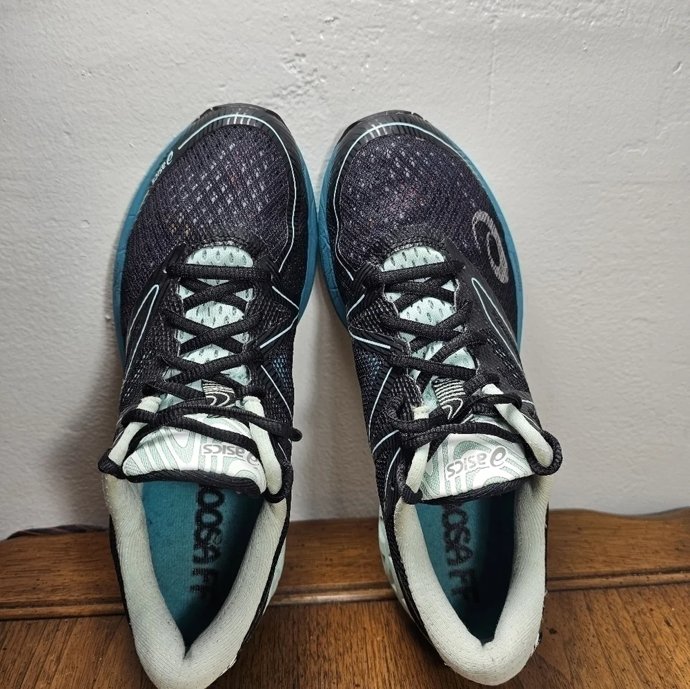 Asics Noosa FF Womens Black/Bay/Viridian Green Running Shoes Women's Size 8.5