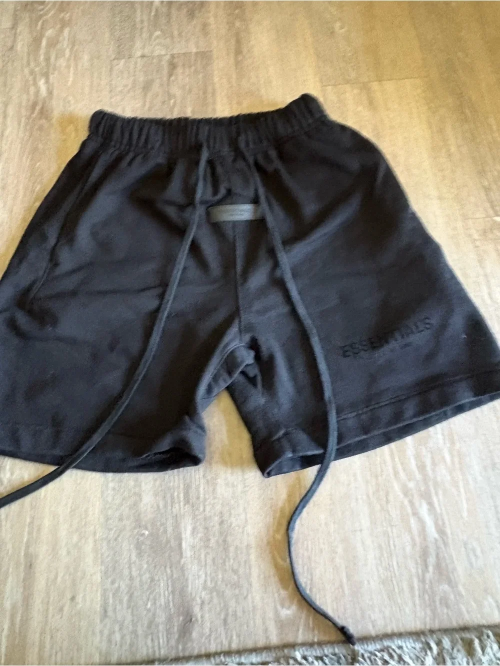 Essentials Men’s Black Athletic Drawstring Shorts