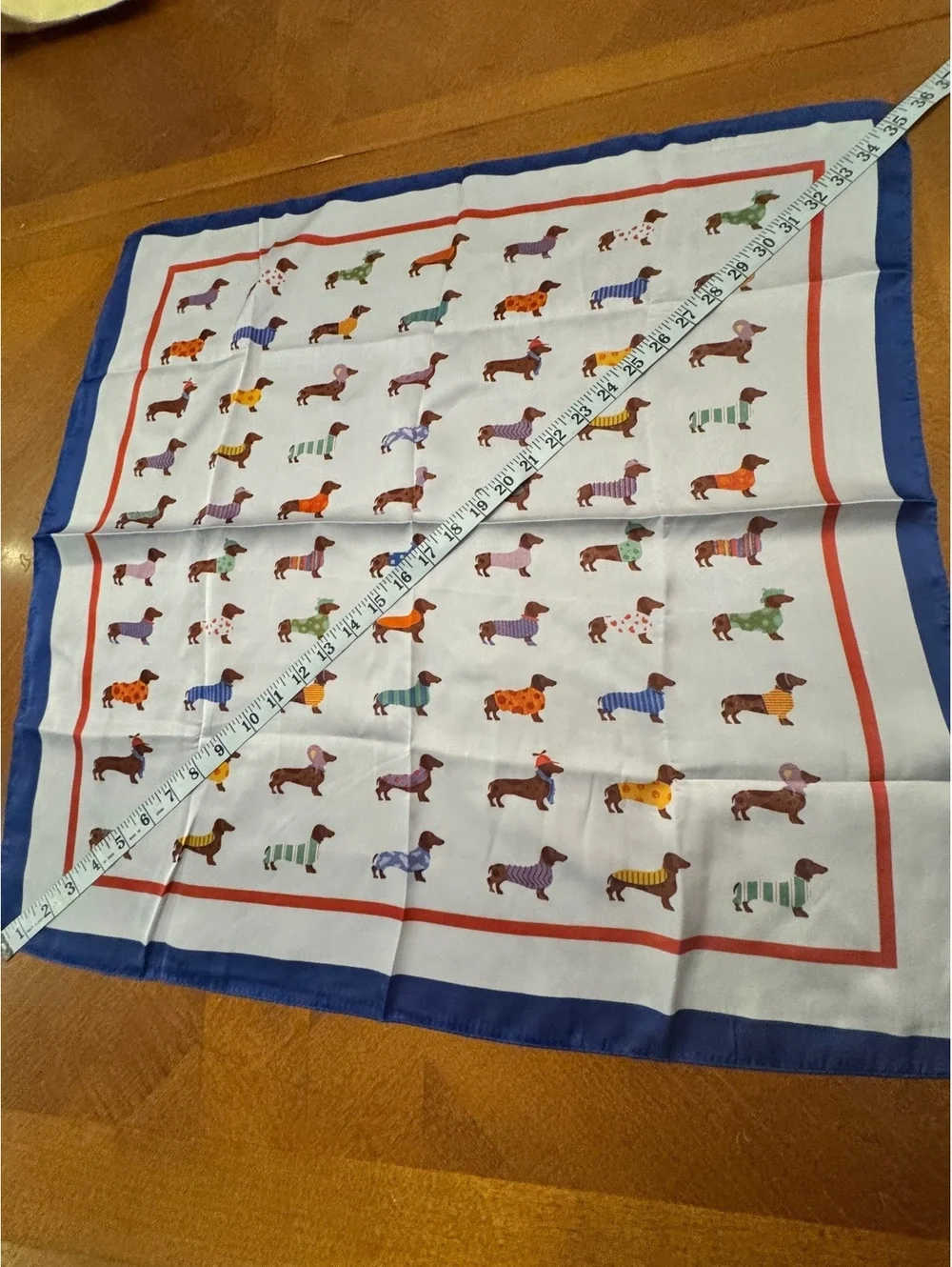 Colorful Dachshund Patterned Square Scarf 274