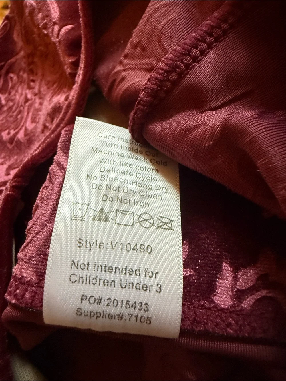 balera burgundy velvet