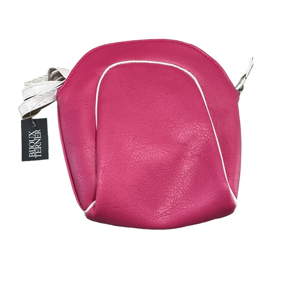 Bubblegum Pink Leather Crossbody Bag