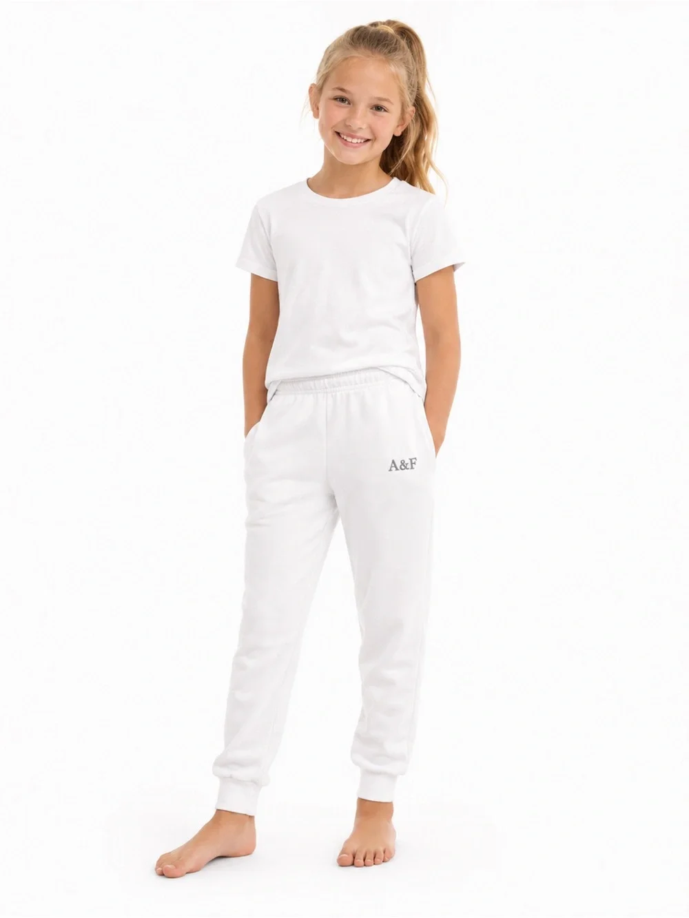 Abercrombie Kids White Sweatpants