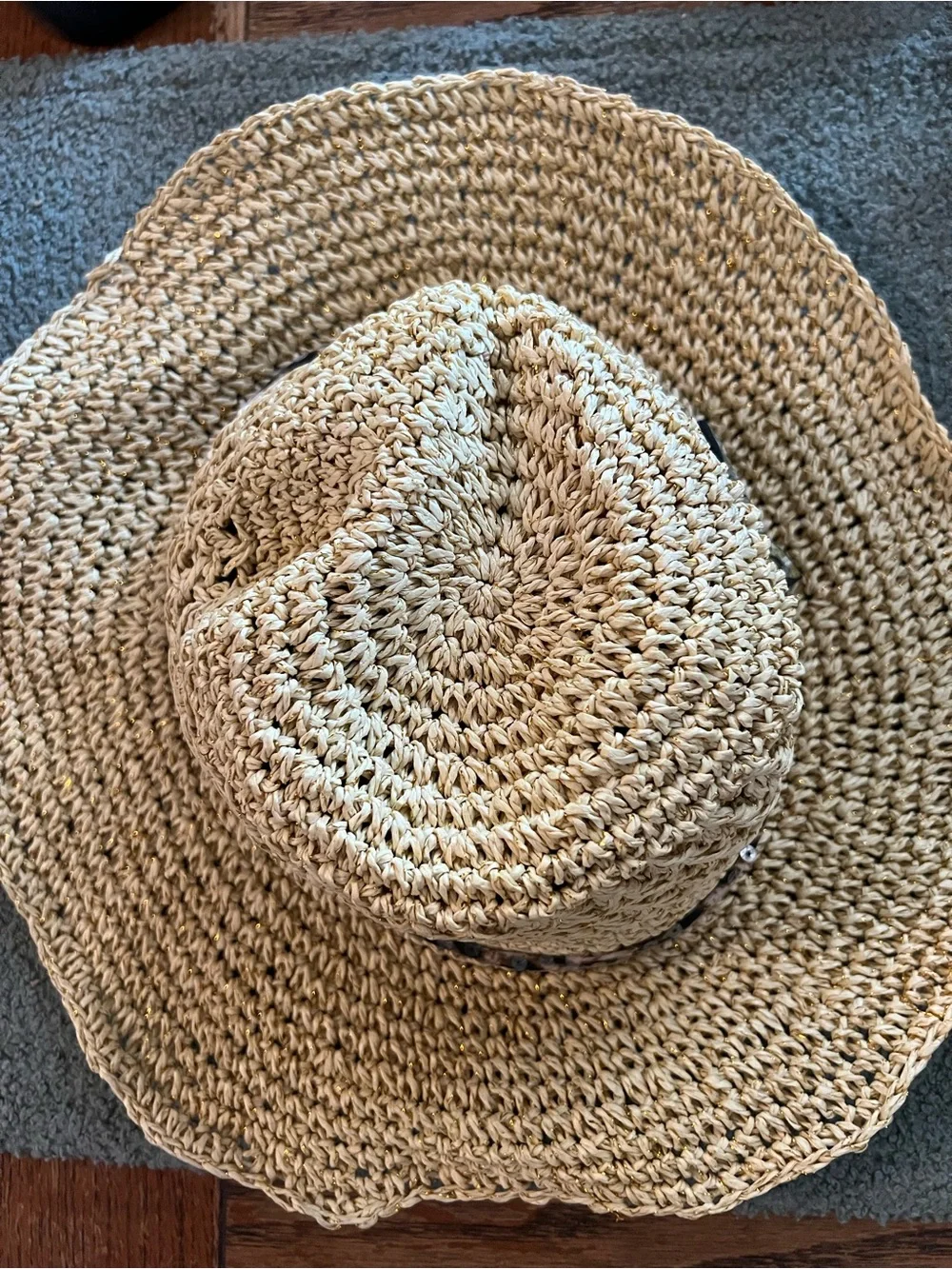 Primos unisex Straw Hat Size 7 Bendable Rim EUC