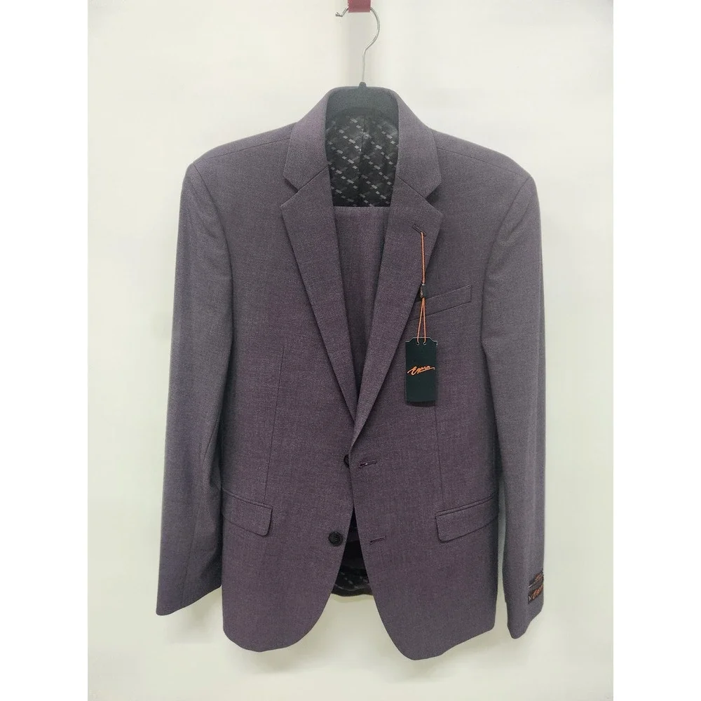NWT Egara Mens Purple Skinny Fit Stretch Suit