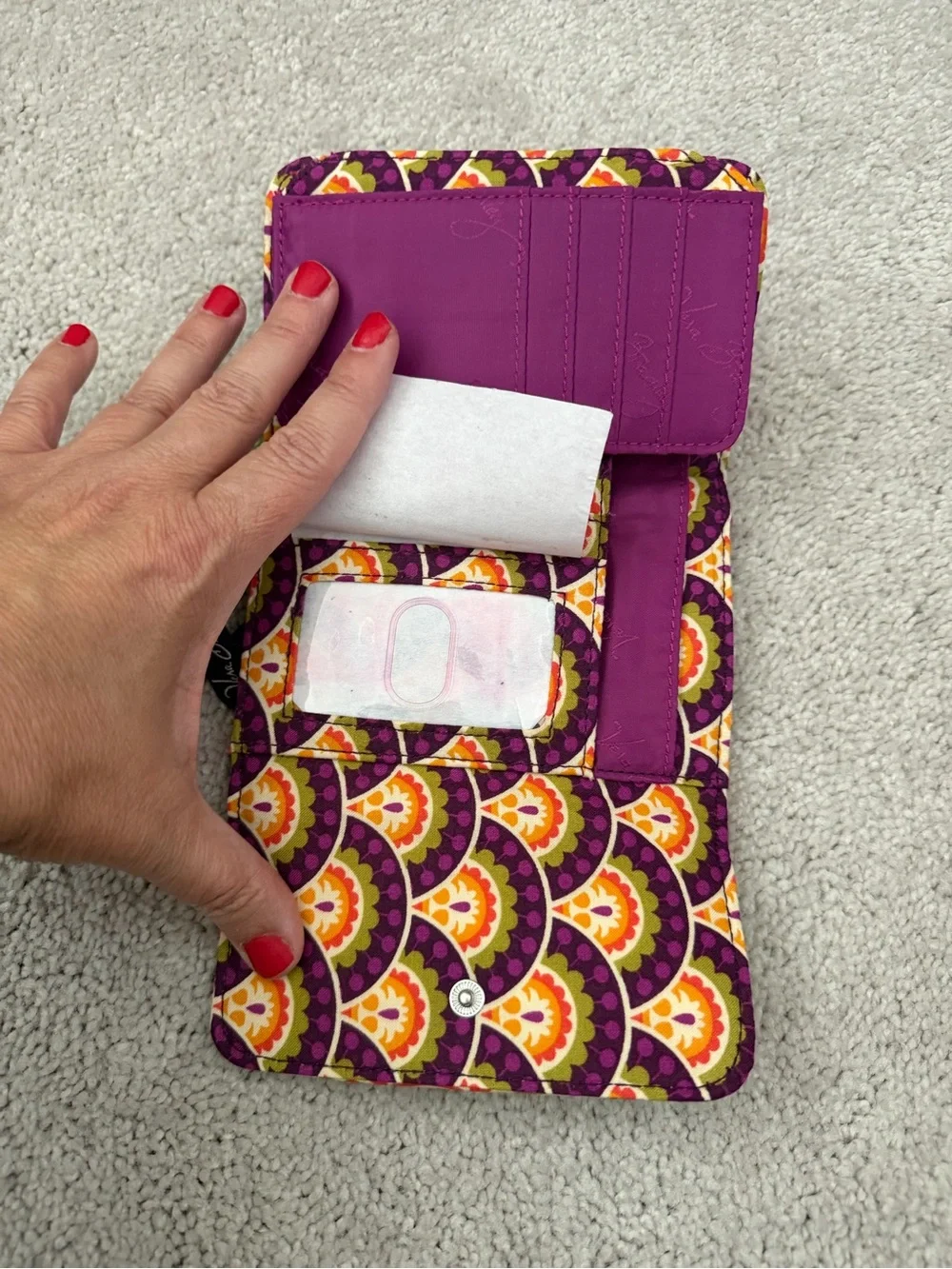 Vera Bradley compact quilted