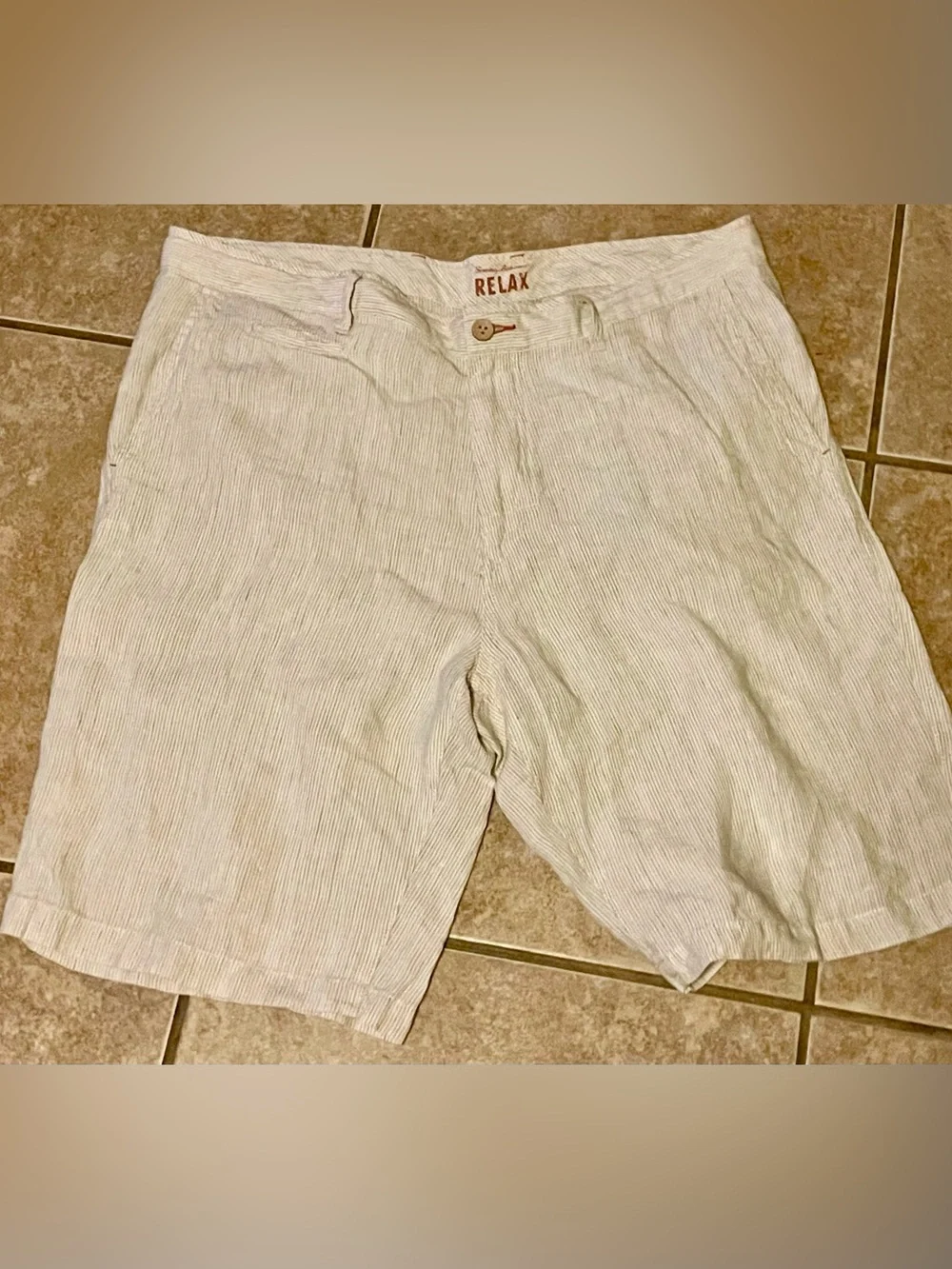 Tommy Bahama Relaxed Linen Blend Striped Shorts 38