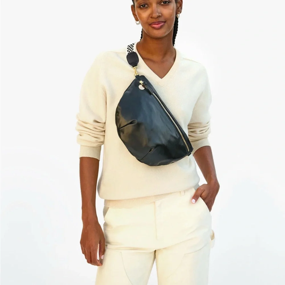 Clare V chic checkered