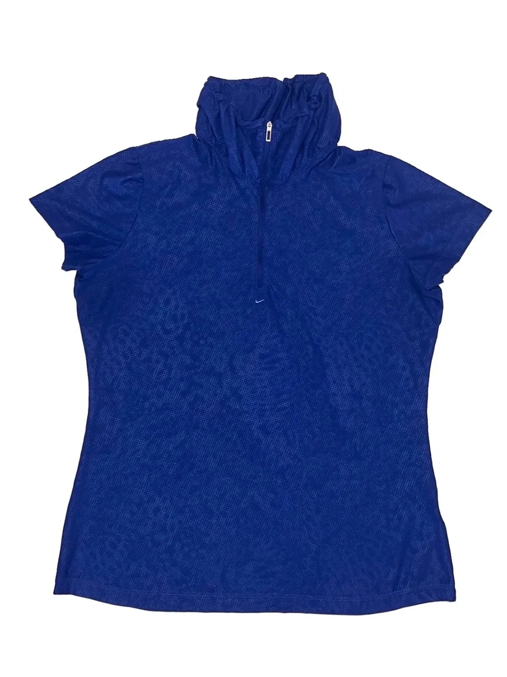 Nike Dri-Fit Women’s 1/4 Zip Leopard Mock Neck Golf Polo Shirt Sz L