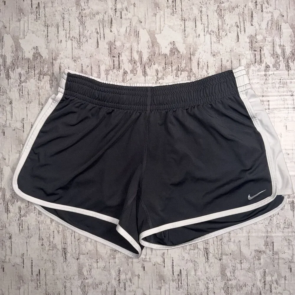 Nike Dri-FIT Women’s Medium Black White Running Athletic Shorts M