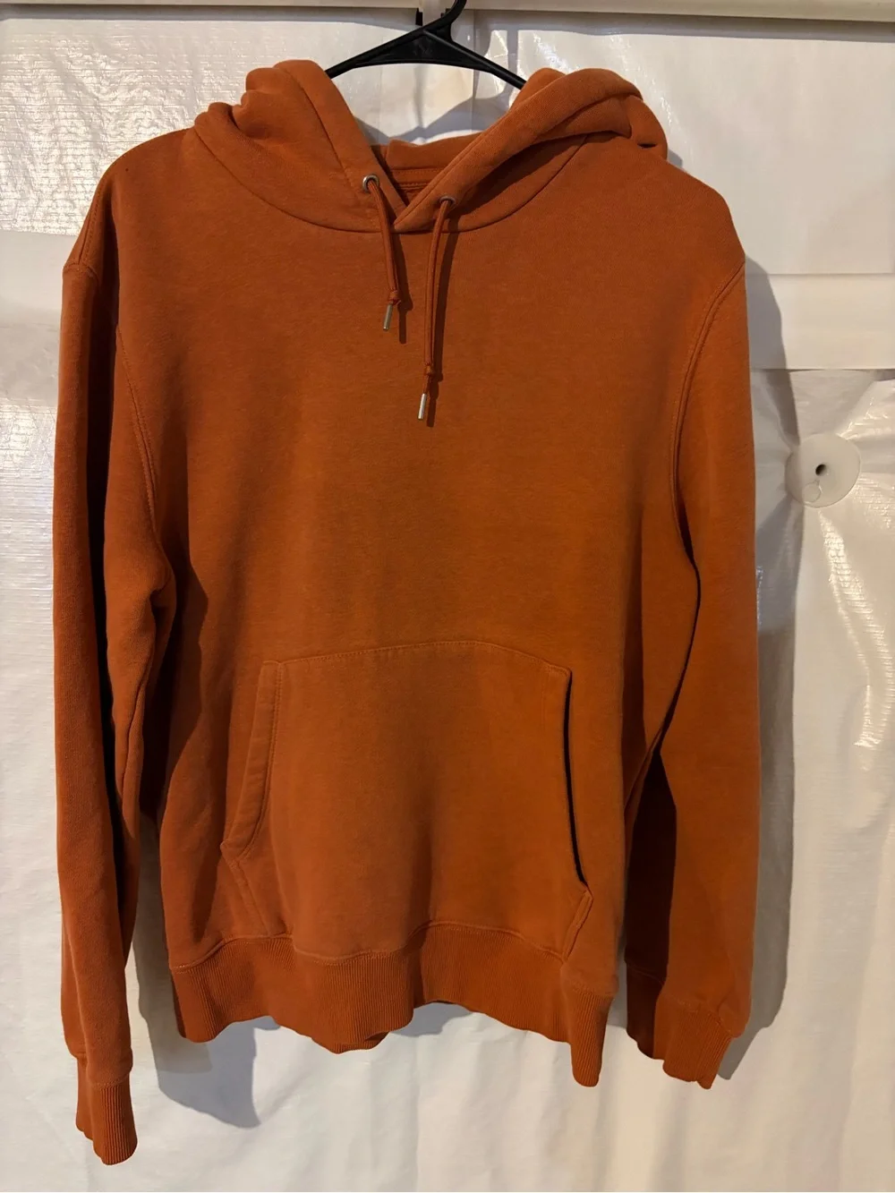 Old Navy Men's Rust Orange Crewneck Hoodie Sweatshirt