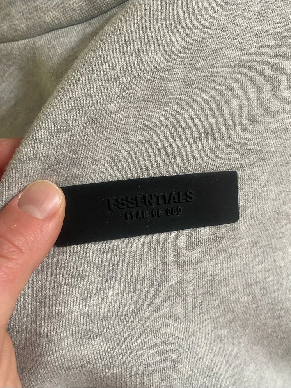 Fear of God ESSENTIALS Gray Patch Hoodie Size 14/16