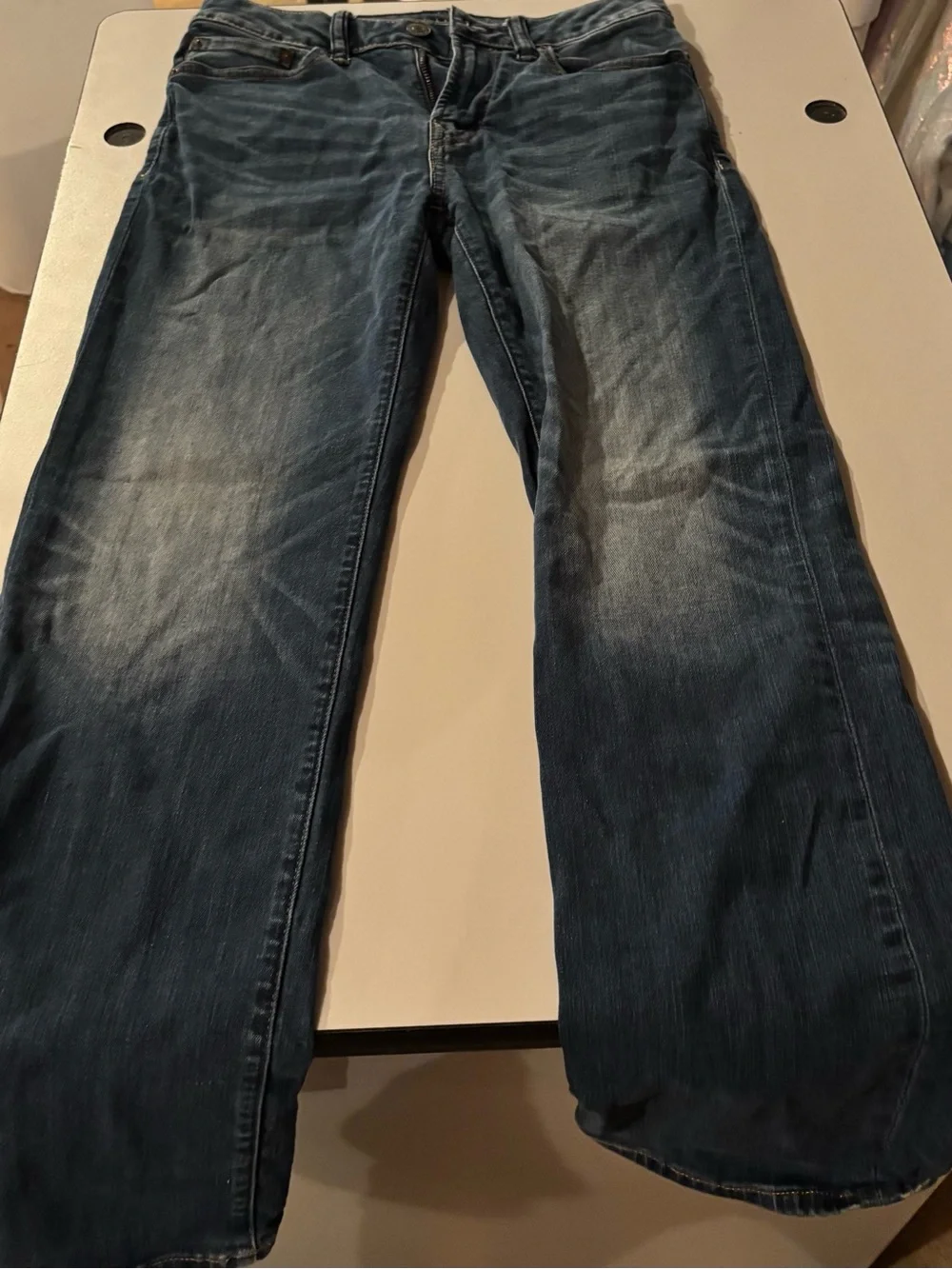 American Eagle Outfitters Men's Bootcut Jeans in Dark Blue Wash