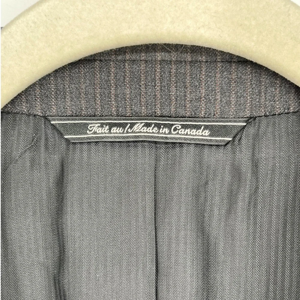 John W. Nordstrom Blazer 42R Gray Pinstripe 2-Button‎ Wool Jacket Loro Piana