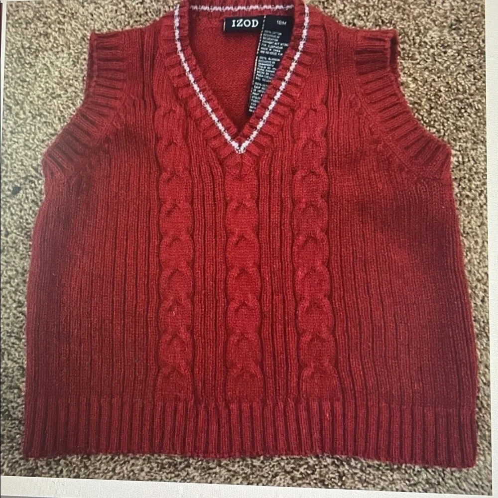 IZOD Baby Boy Red Sweater Vest 18M
