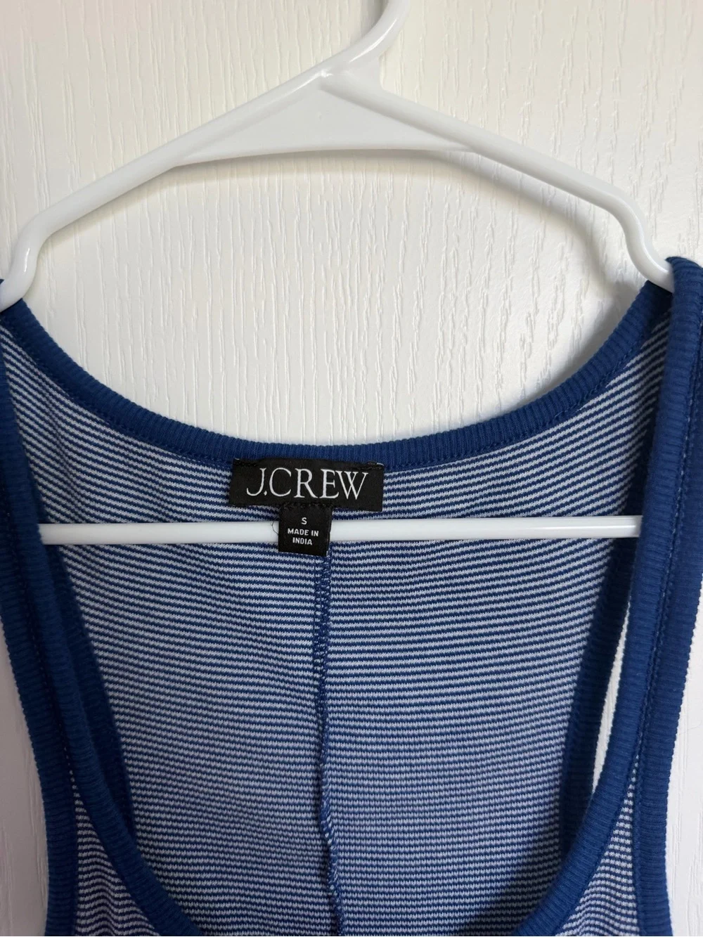 J. Crew Blue & White Tank Top