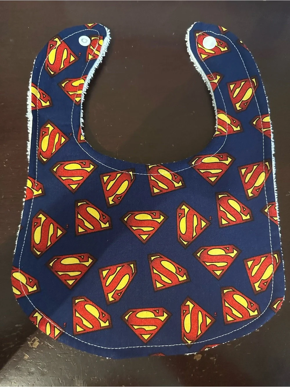 Handmade Superman bib