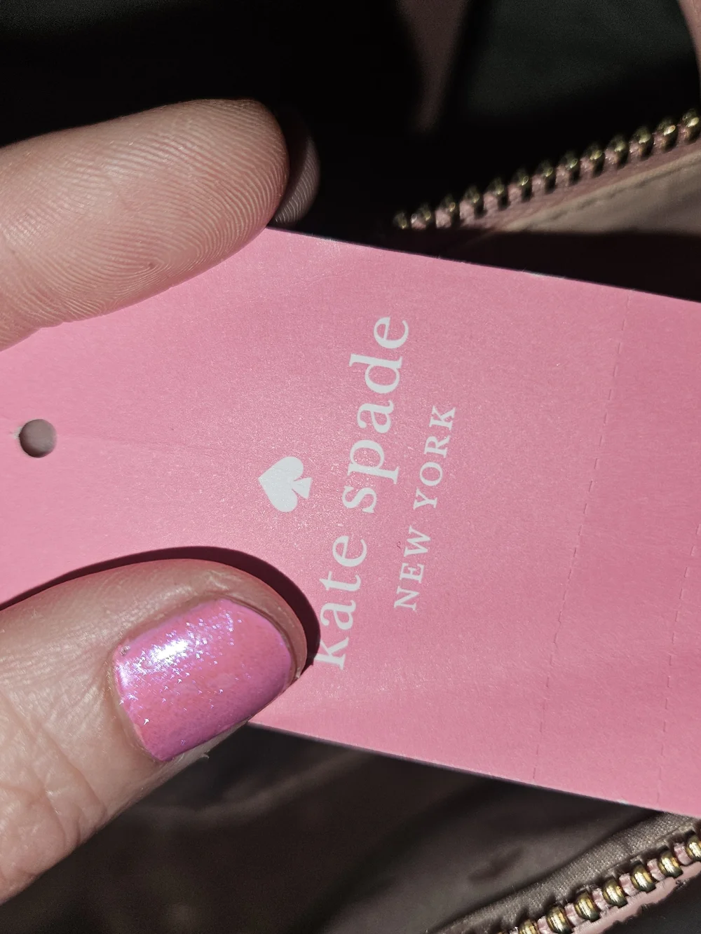 kate spade Pink Glitter-Trim Tote