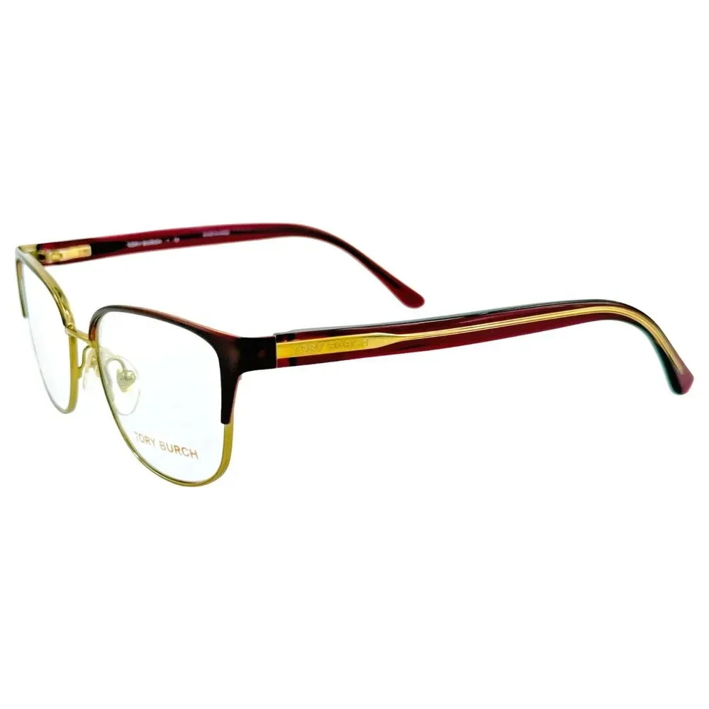 Tory Burch TY1052 Womens Metal Eyeglass Frame 3197 Bordeaux Gold 51-16