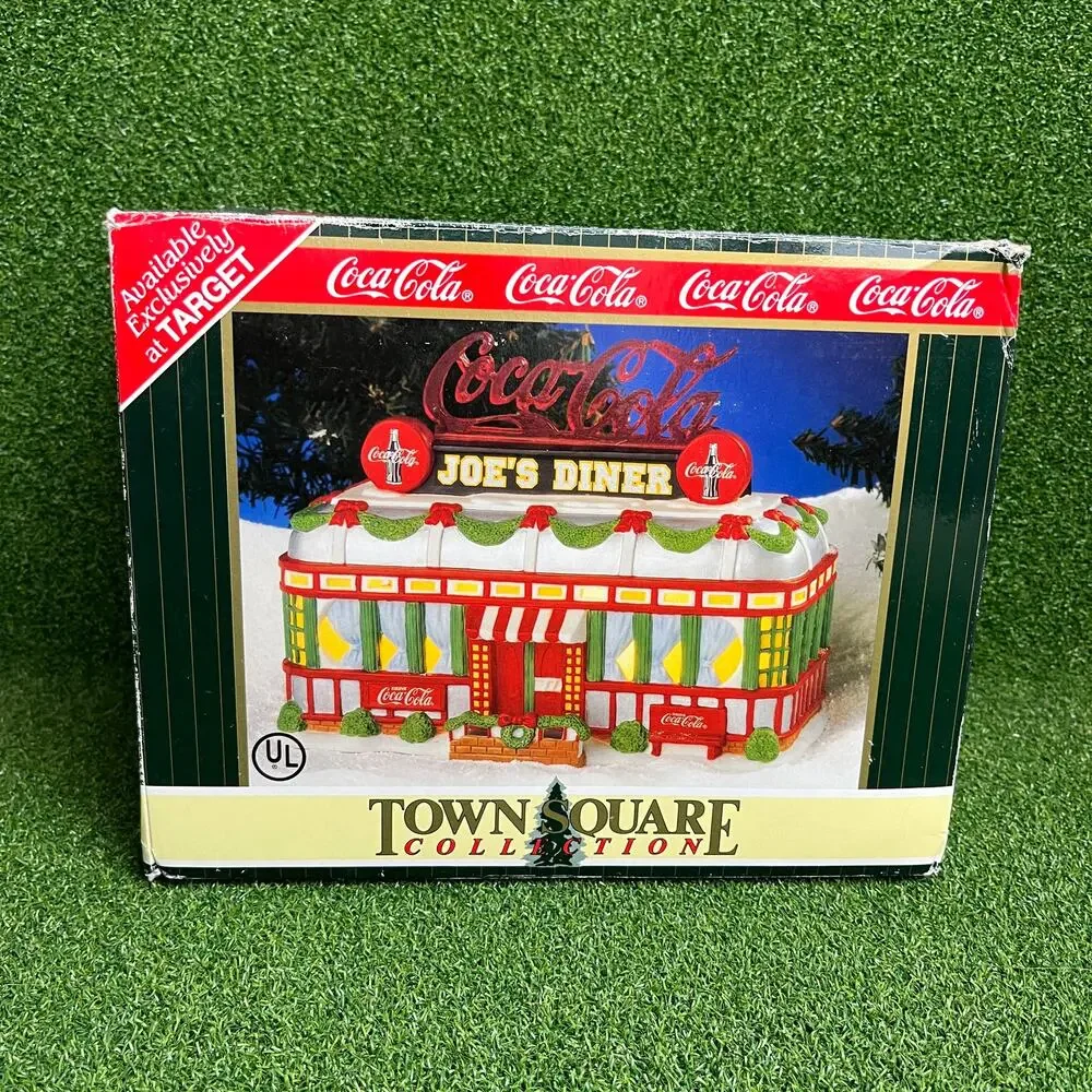 Vintage 1998 Coca-Cola Joe's Diner Town Square Collection Holiday Decor