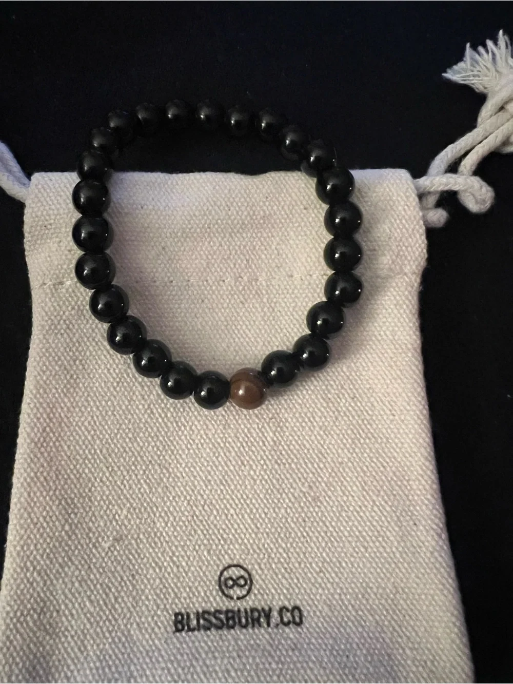Black Beaded Bracelet with Brown Accent - Women Jewelry Bracelets