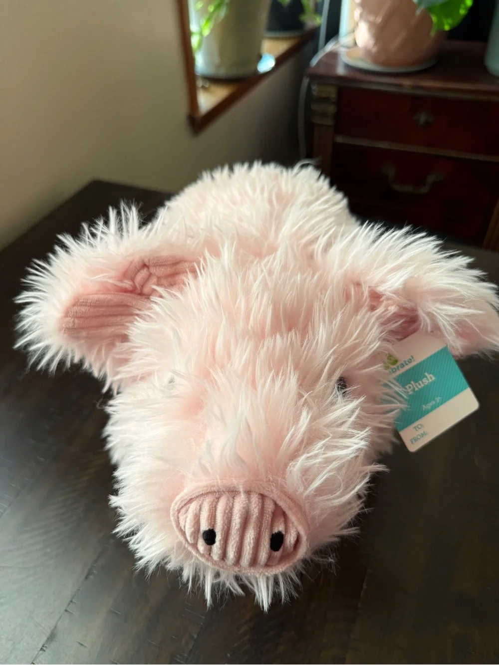 NWT Plush Light Pink Pig toy Soft and Cuddly