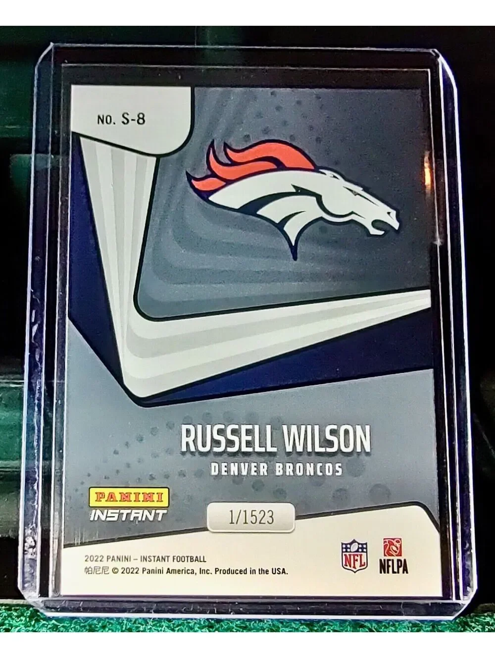 Russell Wilson 2022 Panini NFL Instant Supernova #8 Football Card 1/1523