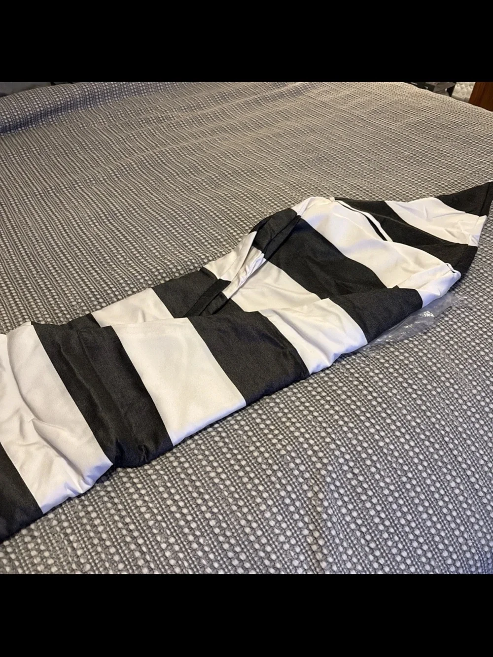 Pottery Barn Umbrella Replacement Canopy 9ft Sunbrella-Black/White Stripe NIB