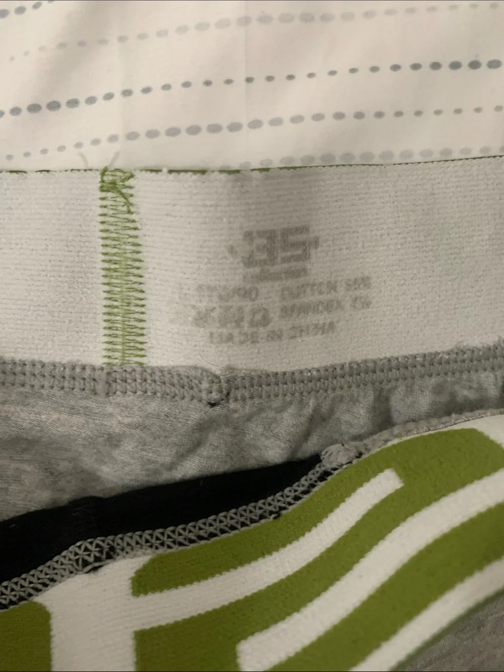 2xist Gray Boxer Briefs with Olive Waistband and Black Trim