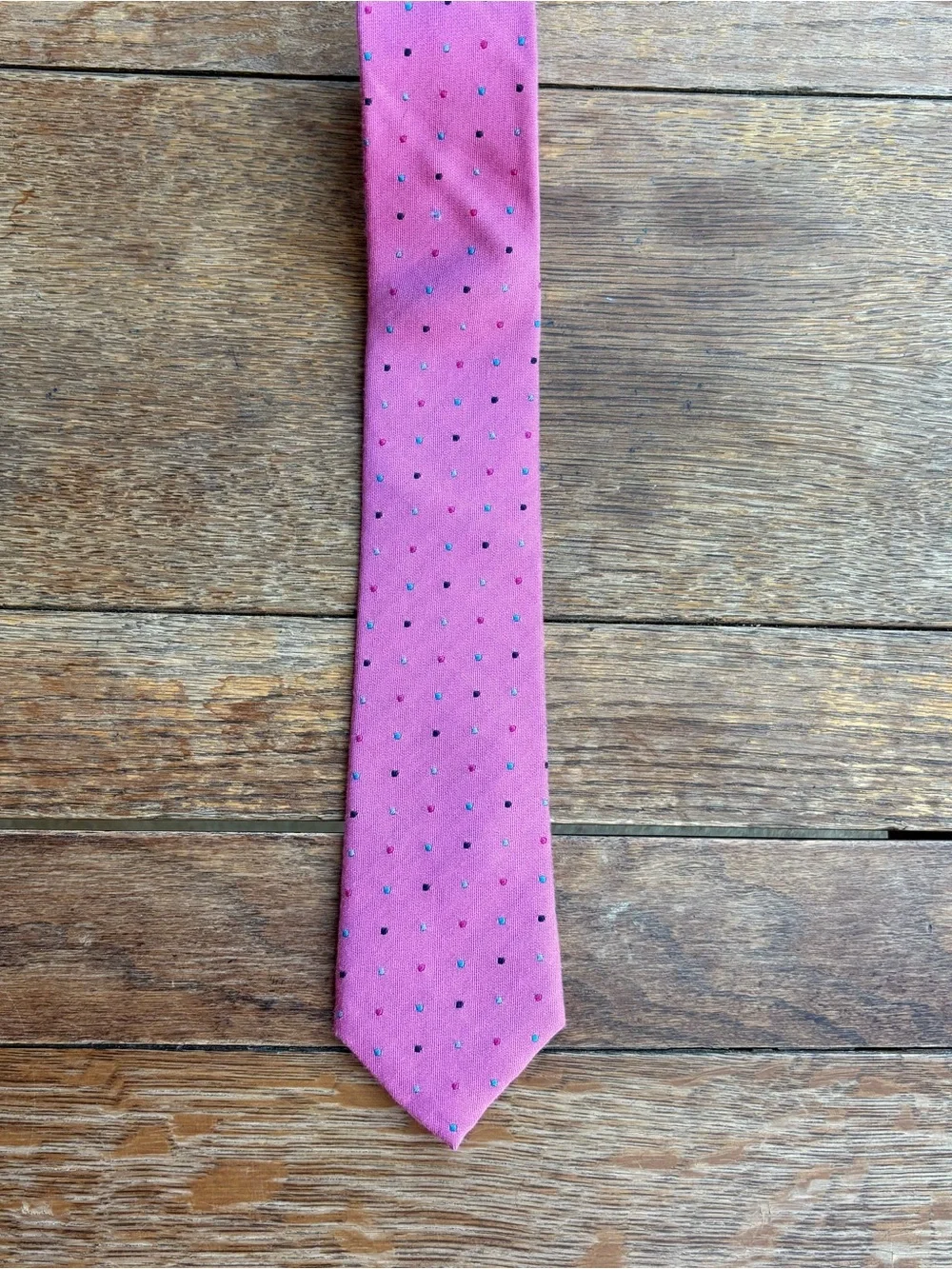 Unck Men's Pink Microdot Tie - Classic Formal Accessory