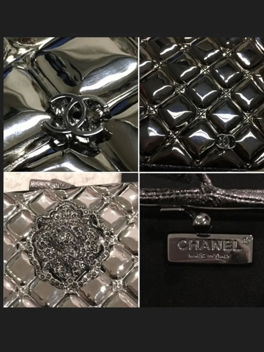 CHANEL dark silver