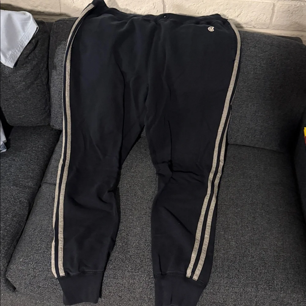 Todd Snyder Black Sweatpants with Gray Side Stripes