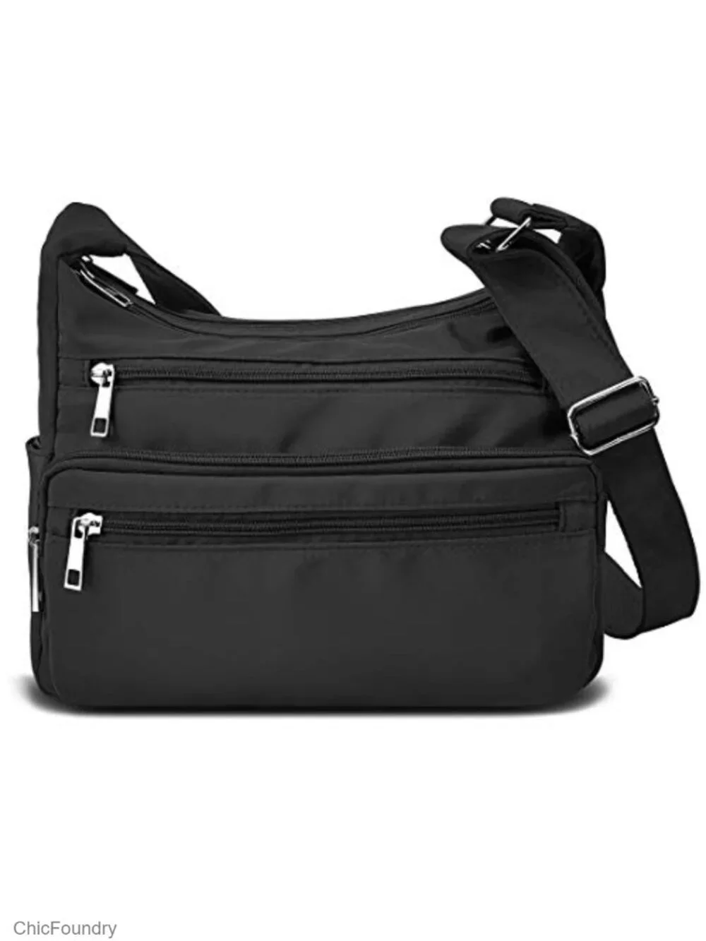 RFID Nylon Multi Pocket Crossbody Bag Travel Handbag